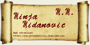 Minja Midanović vizit kartica